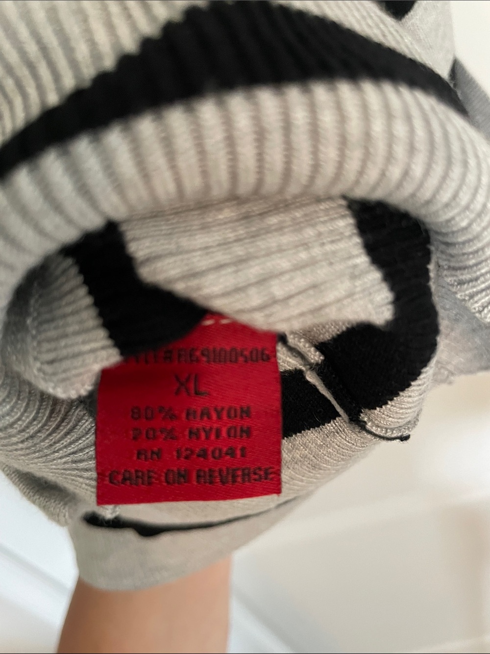 Red Striped Button-Front Cardigan - Light Gray & Black - Picture 3 of 10